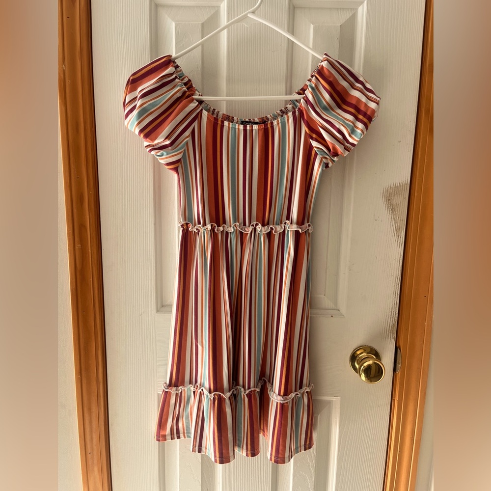 Girls striped casual dress